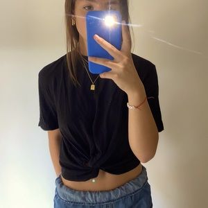 Black top shop tee